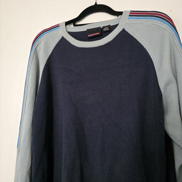 Vintage 90s Y2K Quicksilver Crewneck Sweater Mens L Jumper Surf Skate Slv Stripe - Picture 3 of 10